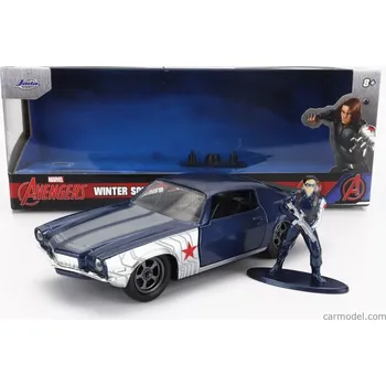 Dětské zboží Jada Chevrolet Camaro Coupe 1973 With Winter Soldier Figure 1:32 Modrá Stříbrná