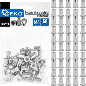 Spojovací materiál Nýtovací matice M6 (1,0–3,0) hliníkové, 50 ks - GEKO G02911F