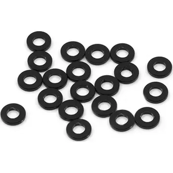 RC náhradní díl Yeah Racing Hliníkové podložky M3 0.25mm (20 kusů) - černé