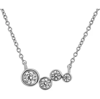 Náhrdelník Moderní stříbrný náhrdelník s diamanty Viola
