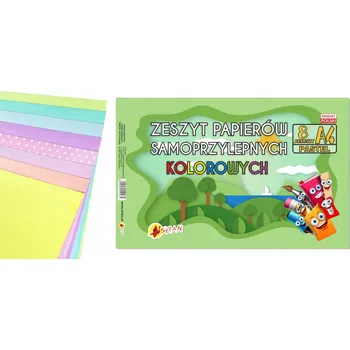 Blok samolepicích papírů PASTEL A4, 8 listů Shan