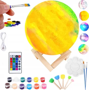 Lampička DIY LAMPIČKA NOČNÍ NOČNÍ MĚSÍC SVÍTÍCÍ MOON RGB OVLADAČ LED LIGHT MOONLIGHT