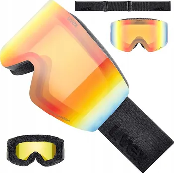 Lyžování Lyžařské brýle UVEX Provoqe FM black CYLINDRICKÉ sklo Rainbow S2