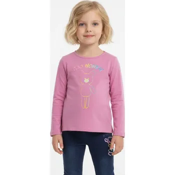 Dívčí tričko DÍVČÍ TRIČKO S DLOUHÝM RUKÁVEM Barva: Růžová, Velikost: 122