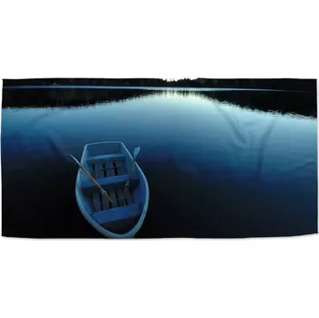 Osuška Sablio Ručník Loďka na jezeře - 50x100 cm