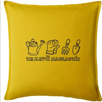 Polštář Nejlepší zahradník - Polštář 50x50 - 50x50 - Pouze potah ( Žlutá )