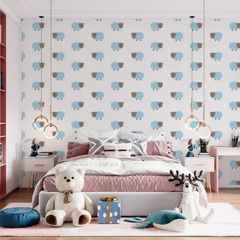 Tapeta Sablio Tapeta Modré ovce - 208x125 cm