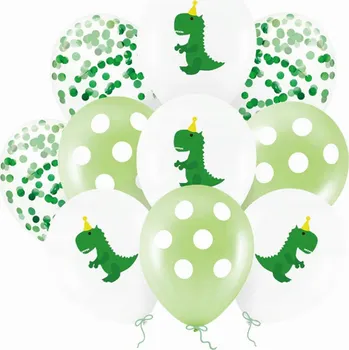 Balónek SADA VELKÝCH BALÓNKY DINOSAURŮ S POTISKEM NAROZENINOVÁ DEKORACE KONFETY