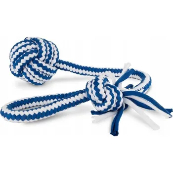 Hračka pro psa Přetahovadlo pro psa Barry King hračka pro psy ŠŇŮRA s míčem 6,5 x 45 cm