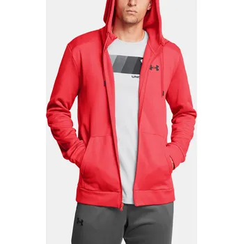 Pánská mikina Pánská mikina Under Armour UA Armour Fleece FZ Hoodi 1373357-713 Červená XS