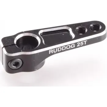 RC náhradní díl RUDDOG Hliníková servo páka 25 zubů, černá
