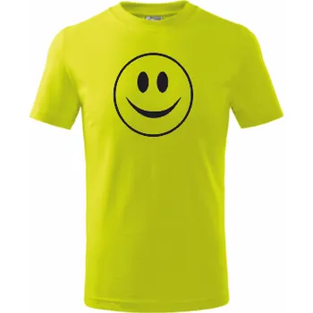 Chlapecké tričko ON-DESIGN Dětské tričko se SMAJLÍKEM Velikost: 146 cm/10 let, Barva: limetková