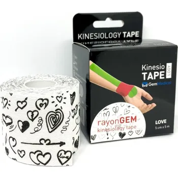 Tejpovací páska GM rayon kinesiology tape hedvábný 5 cm x 5 m love