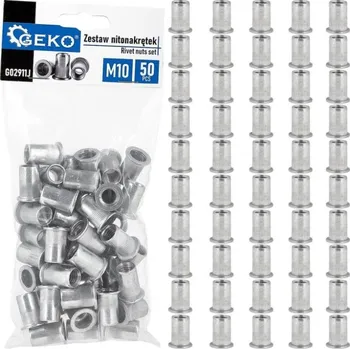 Matice Nýtovací matice M10 (1,0–3,5) hliníkové, 50 ks - GEKO G02911J