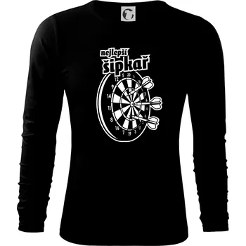 Pánské oblečení Nejlepší šipkař - Triko s dlouhým rukávem FIT-T long sleeve - M ( Černá )
