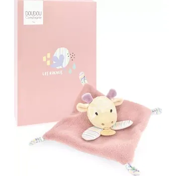 Hračka pro nejmenší Doudou et Compagnie Paris Doudou Plyšový muchláček růžový Žirafa 19 cm
