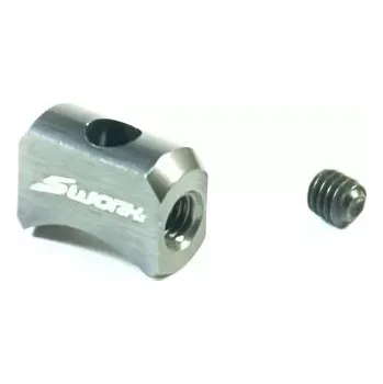 RC náhradní díl SWORKz hliníková preventivní pojistka přední pružiny výfuku/tlumiče, 1 ks.