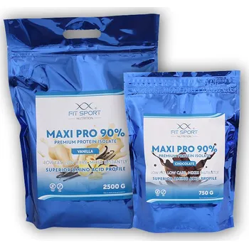 Proteinový nápoj FitSport Nutrition Maxi Pro 90% 2500g + Maxi Pro 90% 750g Varianta: strawberry - banana