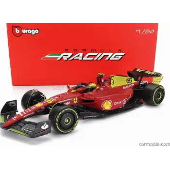 autíčko Bburago Ferrari F1-75 Scuderia Ferrari N 55 1:24, červená