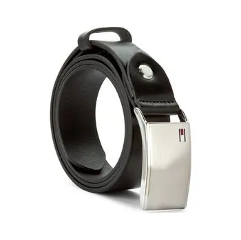 Opasek Pánský pásek Tommy Hilfiger Th Plaque Belt 3.5 Adj AM0AM01995 Černá 90