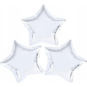 Balónek Fóliové balónky Hvězdičky stříbrné 23 cm 3 ks