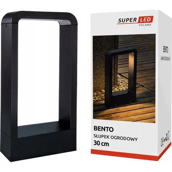 Venkovní osvětlení Osvětlovací sloupek obdélníkový SuperLED integrovaný LED zdroj 30 cm černý