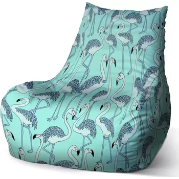 Sedací pytel Sablio Sedací vak Bean Plameňáci - 100 x 90 x 45 cm