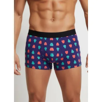 Boxerky Pánské boxerky se vzorem fialové, VELIKOST M