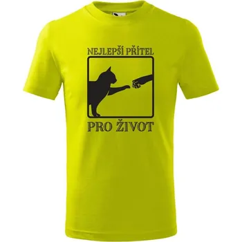 Chlapecké tričko DOBRÝ TRIKO Dětské tričko Nejlepší přítel Velikost: 110 /4 roky, Barva: Limetková