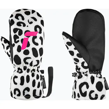 Chránič rukou Dětské lyžařské rukavice Reusch Carter R-Tex XT Junior Mitten white/grey leopard