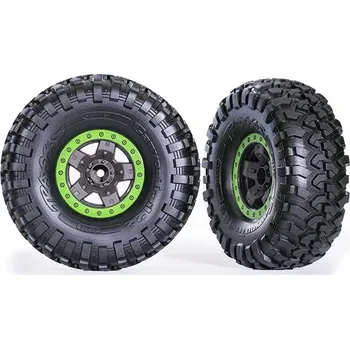 RC náhradní díl Traxxas kolo 2.2", disk TRX-4 Sport šedý/zelený, pneu Canyon Trail (2)