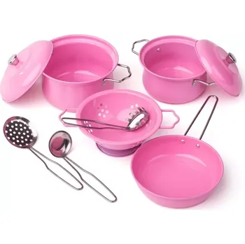 Dětská kuchyňka Tidlo Sada nádobí růžová Poškozený obal