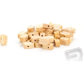 RC náhradní díl Billing Boats Kladka jednoduchá dřevěná 7mm (50 ks)