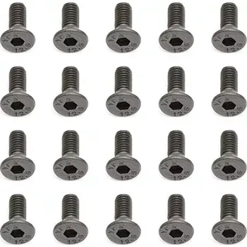 RC náhradní díl Associated M3x8mm, Imbus šrouby s zápustnou hlavou, 10ks.