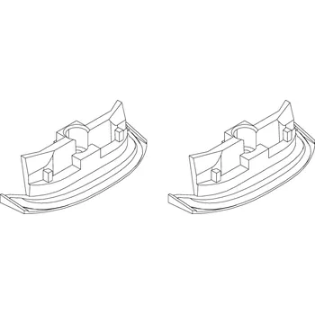 RC náhradní díl Turbo Racing plastová základna předních světel C63 2ks
