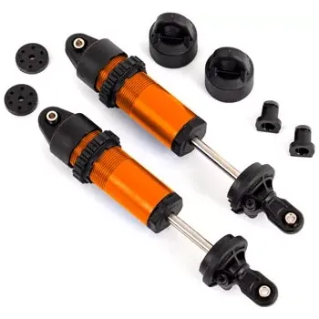 RC náhradní díl Traxxas tlumič krátký GT-Maxx hliníkový oranžově eloxovaný (2)