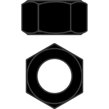 RC náhradní díl Team Corally Ocelové matky M4 - černé - 10 ks.