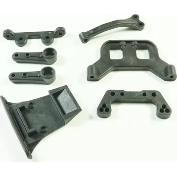 RC náhradní díl SWORKz plastové díly servo saver a zadní plastová krabice převodovky