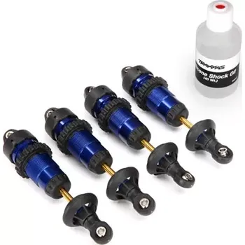 RC náhradní díl Traxxas tlumič GTR hliníkový modrý (2)