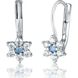 Zlaté náušnice kytičky z bílého zlata