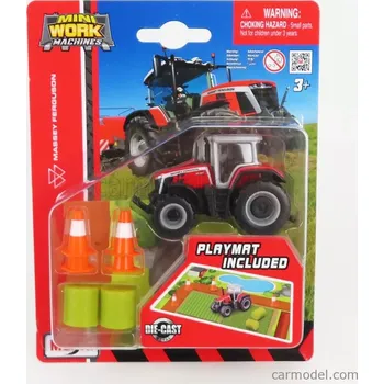 autíčko Maisto Massey ferguson 8s.265 Tractor With Playmat 2020 1:64 Červená Šedá