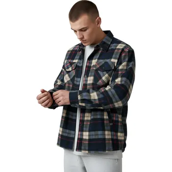 Wandeng Pánská nadměrná zateplená flanelová mikina JONÁŠ Barva: Tmavě modrá, Velikost: 6XL