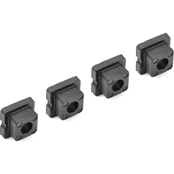 RC náhradní díl Team Corally Sada pouzder - pro 5mm držáku/parohů tlumiče - průchozí otvor - 0 stupňů - Kompozit - 4 ks