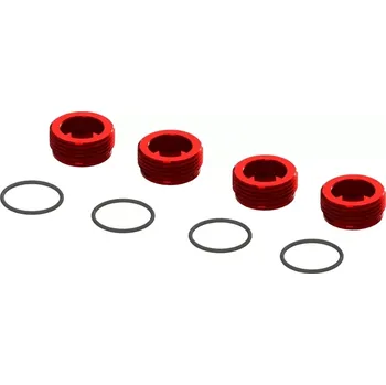 RC náhradní díl Arrma matice předního náboje červená, hliník (4)