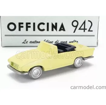 autíčko Officina-942 Fiat 1200 Spider Carrozzeria Ghia Cabriolet Open 1958 1:76 Žlutá