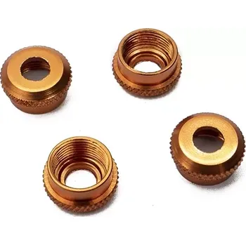 RC náhradní díl HOBBYTECH Spodní hliníkové matky olejových tlumičů, 4 ks.