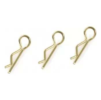 RC náhradní díl Revtec Sponka karosérie 1:10 zahnutá zlatá (10) - expresní doprava