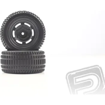 RC náhradní díl Himoto Nalepené gumy Černé, Truggy Zadní 2ks