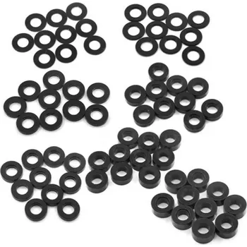 RC náhradní díl Yeah Racing Hliníkové podložky M3 Sada 0.25/0.5/1/1.5/2/2.5/3mm (od každého 10 kusů) - černé