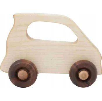 Dřevěná hračka Dřevěné auto na kolečkách - elektrické auto, dřevěná hračka